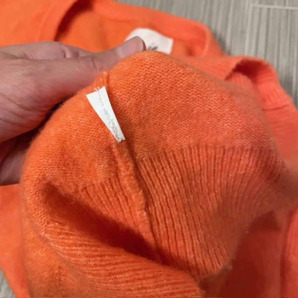 Aerie Campus Cool Plush Cardigan Button Front Size Medium Peach Coral